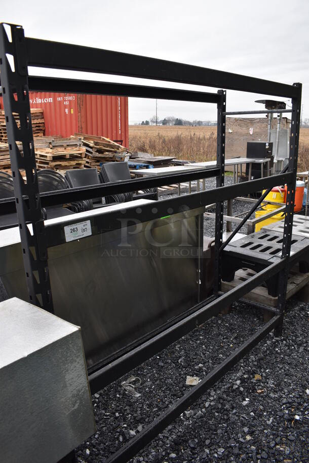 Black Metal Shelving Frame. 77x24x71 - Image 2 of 3