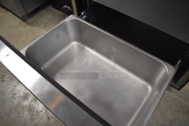 2016 True TUC-27D-2-HC Stainless Steel Commercial 2 Drawer Undercounter Cooler on Commercial Casters. 115 Volts, 1 Phase. 27.5x30x34. Tested and Powers On But Does Not Get Cold - Image 6 of 6