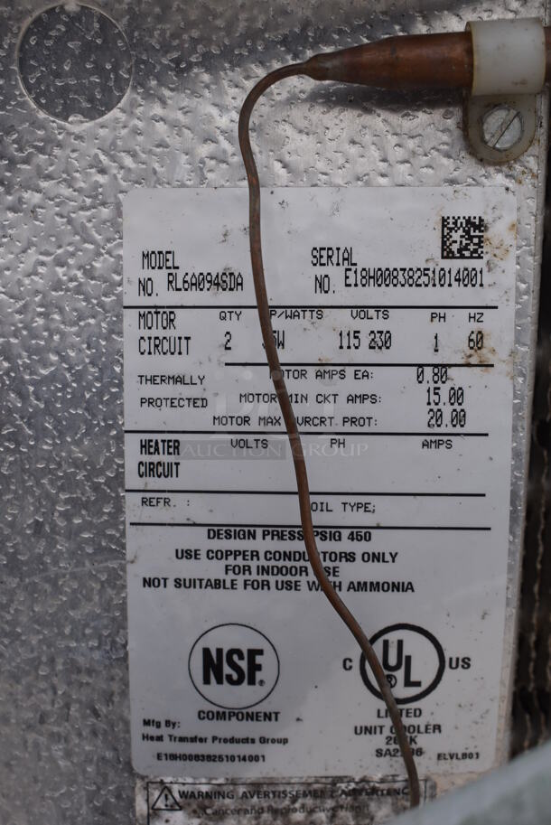 Hobart 6'x8' Walk In Box w/ Russell RL6A094SDA Condenser. Does Not Have Floor. 115/230 Volts, 1 Phase. - Image 8 of 9