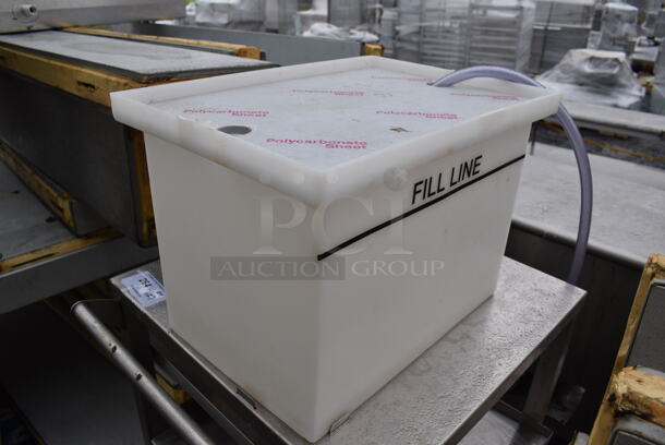 Stainless Steel Commercial Portable Cart w/ Poly Bins on Commercial Casters. 29x28x51 - Image 3 of 5
