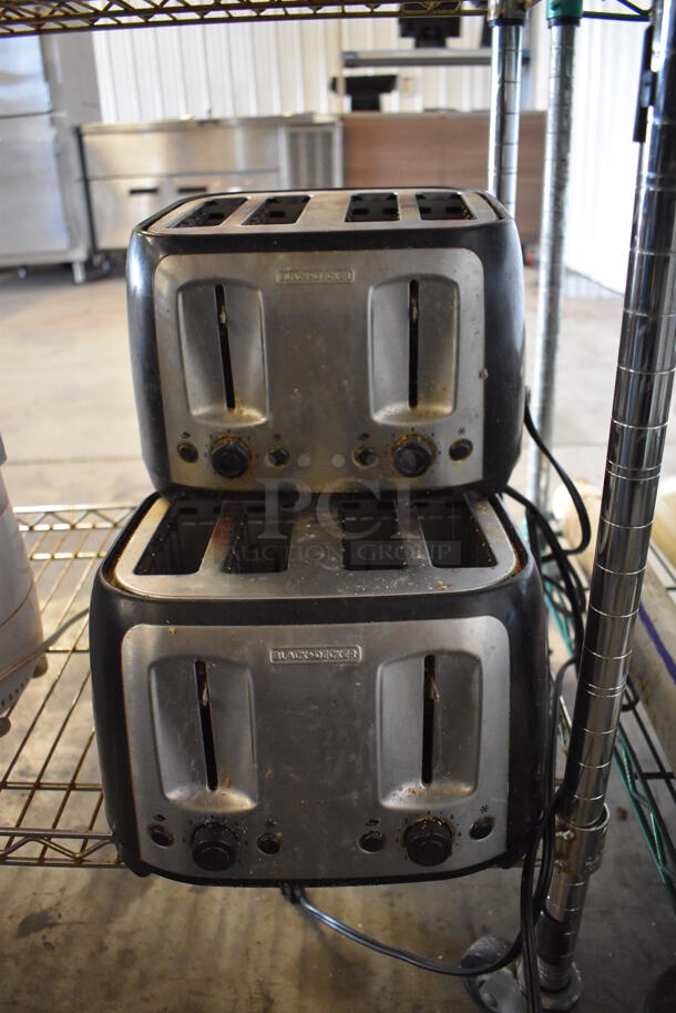ALL ONE MONEY! Tier Lot of Various Items Including General Electric JES738WJ 02 Microwave Oven, Hamilton Beach Food Processor and 3 Black & Decker 4 Slot Toasters - Image 6 of 7