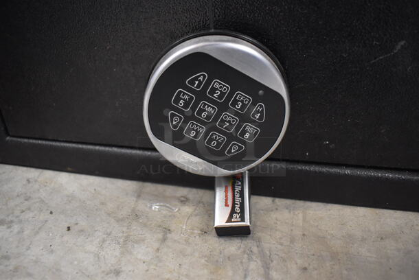 Black Metal Single Compartment Safe. Does Not Come w/ Combination. 20x21x20 - Image 3 of 4