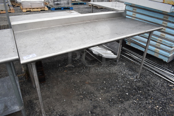 Stainless Steel Commercial Table w/ Back Splash. 72x30x40