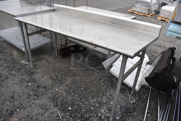 Stainless Steel Commercial Table w/ Back Splash. 72x30x40 - Image 3 of 3