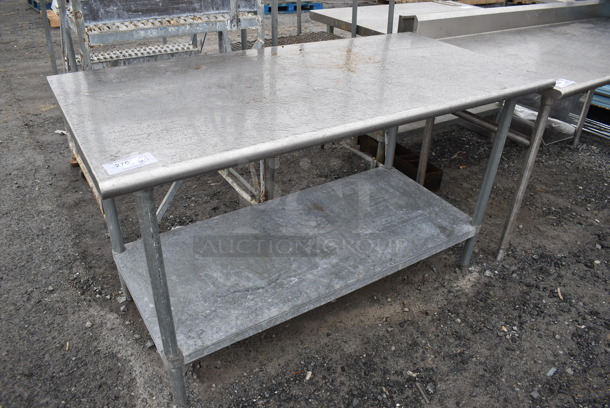 Stainless Steel Commercial Table w/ Under Shelf. 60x30x36 - Image 1 of 3