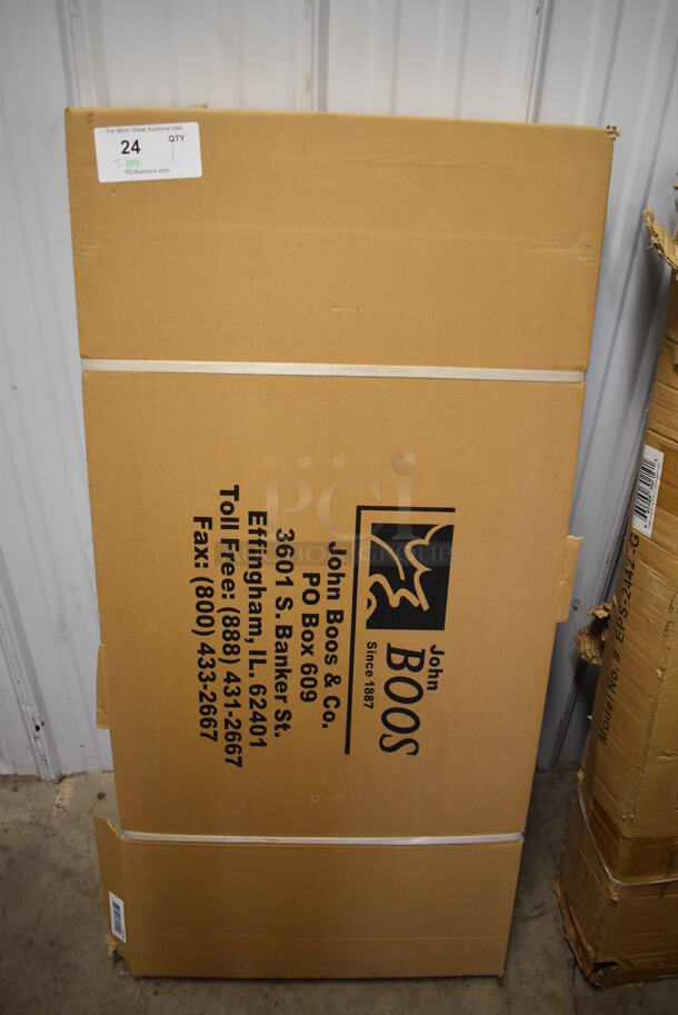 BRAND NEW IN BOX! John Boos ESSK8-2448 Metal Under Shelf and 4 Metal Legs - Image 2 of 6