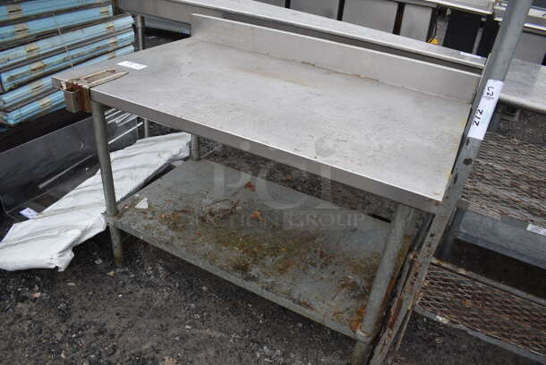 Stainless Steel Table w/ Back Splash, Under Shelf and Commercial Can Opener Mount. 48x30x40 - Image 3 of 4