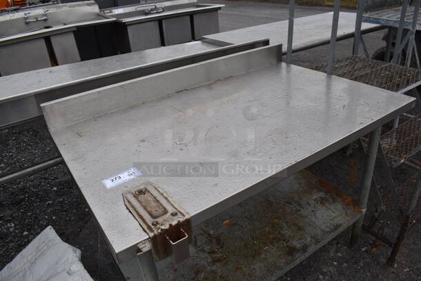 Stainless Steel Table w/ Back Splash, Under Shelf and Commercial Can Opener Mount. 48x30x40 - Image 4 of 4