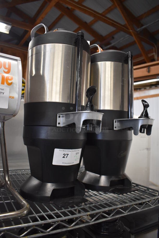2 Curtis TXSG1501S600 Stainless Steel Hot Drink Satellite Beverage Holder Dispenser on Bases. 9x15x22. 2 Times Your Bid! - Image 2 of 5