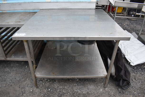 Stainless Steel Commercial Table w/ Under Shelf. 48x48x35