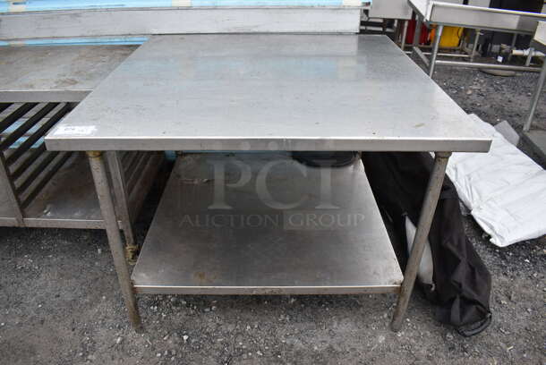 Stainless Steel Commercial Table w/ Under Shelf. 48x48x35 - Image 1 of 3
