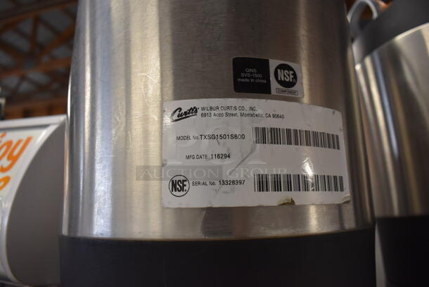 2 Curtis TXSG1501S600 Stainless Steel Hot Drink Satellite Beverage Holder Dispenser on Bases. 9x15x22. 2 Times Your Bid! - Image 5 of 5
