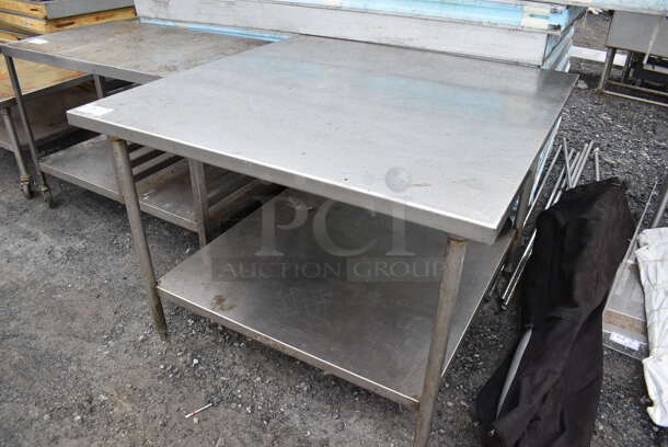 Stainless Steel Commercial Table w/ Under Shelf. 48x48x35 - Image 2 of 3