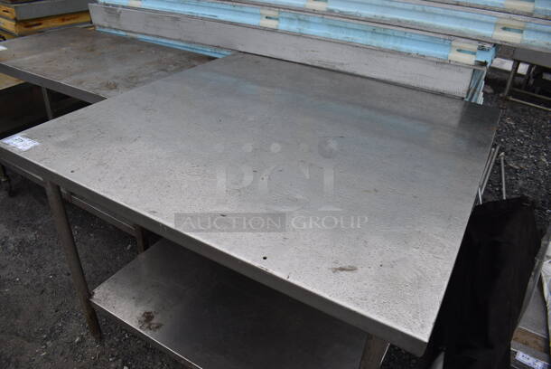 Stainless Steel Commercial Table w/ Under Shelf. 48x48x35 - Image 3 of 3