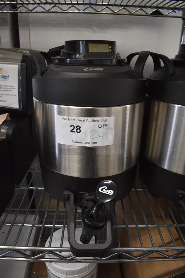 2 Curtis TFT1G Stainless Steel Hot Drink Satellite Beverage Holder Dispenser w/ 1 Base. 10x13x13. 2 Times Your Bid! - Image 2 of 7