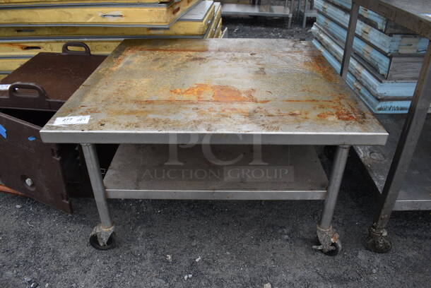 Stainless Steel Equipment Stand w/ Under Shelf on Commercial Casters. 39x39x23 - Image 1 of 3