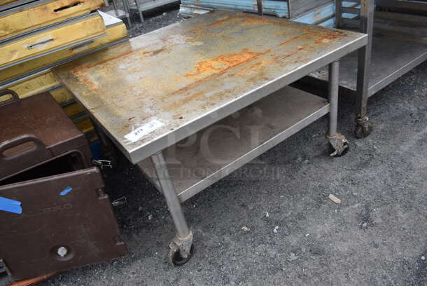 Stainless Steel Equipment Stand w/ Under Shelf on Commercial Casters. 39x39x23 - Image 2 of 3