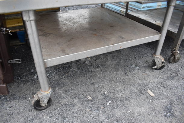 Stainless Steel Equipment Stand w/ Under Shelf on Commercial Casters. 39x39x23 - Image 3 of 3