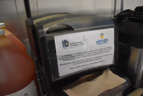 6 Tork Xpressnap Clear and Black Poly Countertop Napkin Dispensers. 8x6x6. 6 Times Your Bid! - Image 4 of 5