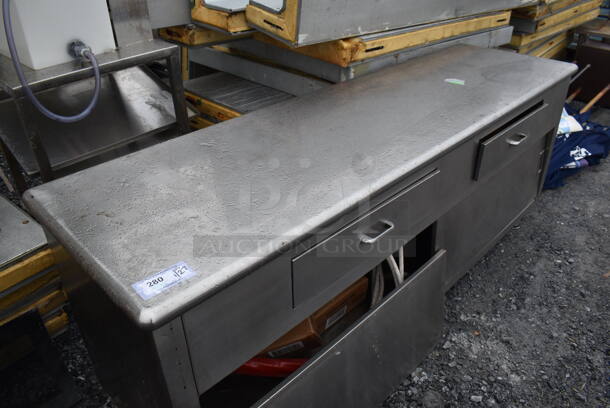 Stainless Steel Counter w/ 2 Drawers and 2 Doors. 84x24x34 - Image 3 of 6