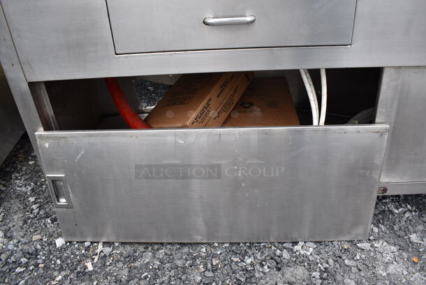 Stainless Steel Counter w/ 2 Drawers and 2 Doors. 84x24x34 - Image 6 of 6