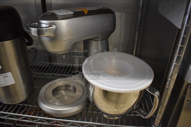 Breville BEM800XL Metal Countertop Planetary Dough Mixer and Bowl. 120 Volts, 1 Phase. 8x15x14. Tested and Does Not Power On