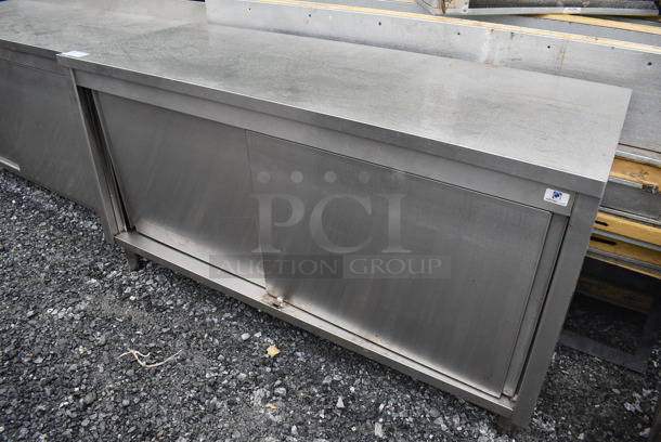 Stainless Steel Counter w/ 2 Doors. 71x28x37 - Image 2 of 4