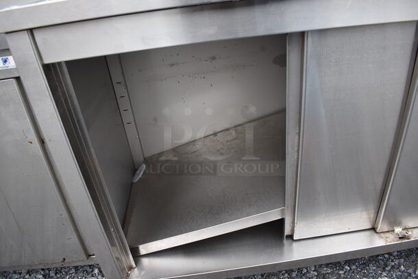 Stainless Steel Counter w/ 2 Doors. 71x28x37 - Image 4 of 4