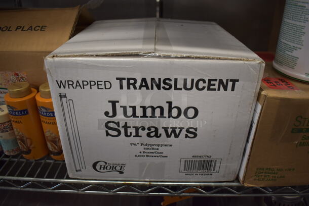 ALL ONE MONEY! Tier Lot of Various Items Including Sprinkles, Caramel Sauce, Jumbo Straws, Stera Sheen Cleaner and Napkins - Image 4 of 6