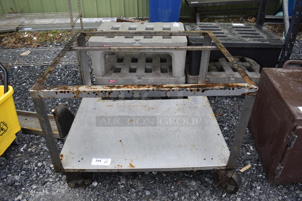 Metal Equipment Stand w/ Under Shelf on Commercial Casters. 38x33x28 - Image 1 of 4