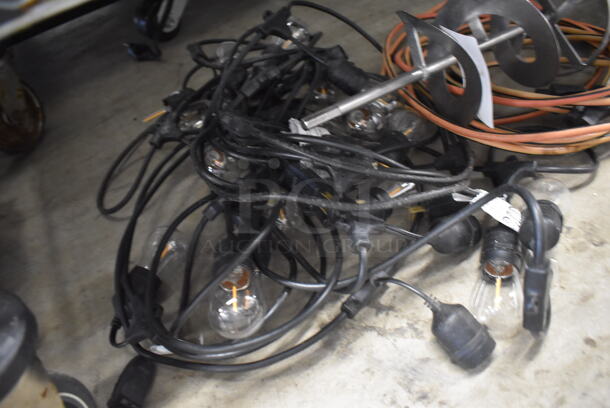 ALL ONE MONEY! Lot of Various Items Including Lights, Extension Cord and Metal Piece - Image 2 of 3