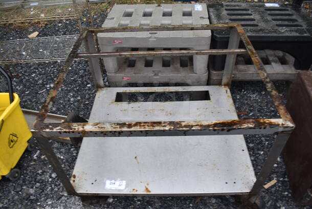 Metal Equipment Stand w/ Under Shelf on Commercial Casters. 38x33x28 - Image 3 of 4