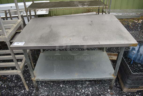 Stainless Steel Table w/ Under Shelf. 48x30x34