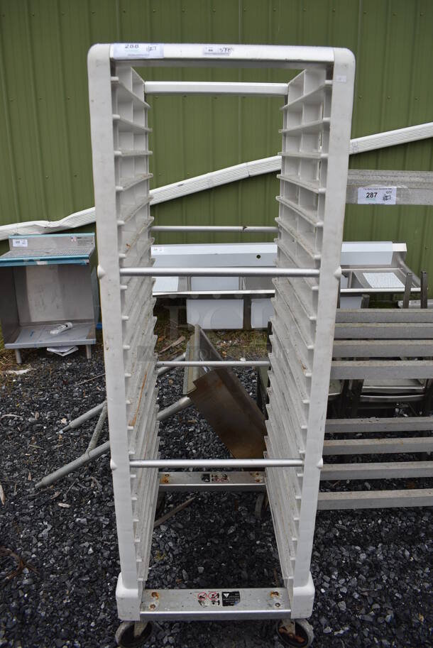 Poly and Metal Pan Transport Rack on Commercial Casters. 22x28x68 - Image 1 of 3