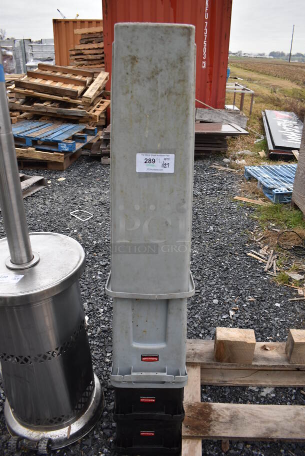 4 Poly Slim Jim Trash Cans. 11x20x30. 4 Times Your Bid! - Image 1 of 3