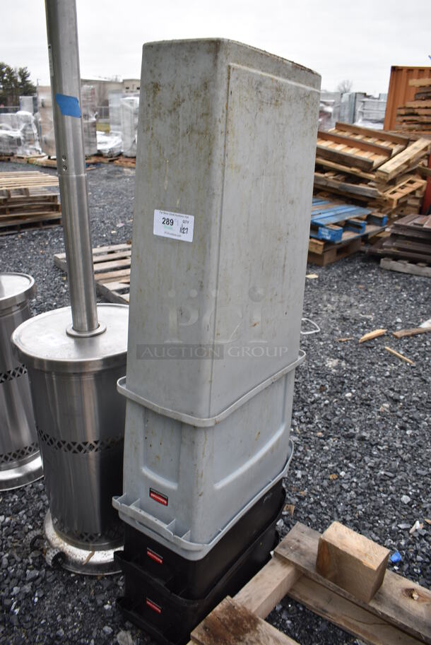 4 Poly Slim Jim Trash Cans. 11x20x30. 4 Times Your Bid! - Image 2 of 3
