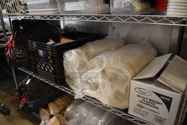 ALL ONE MONEY! Tier Lot of Various Items Including Car Carriers and Poly Teaspoons - Image 1 of 5