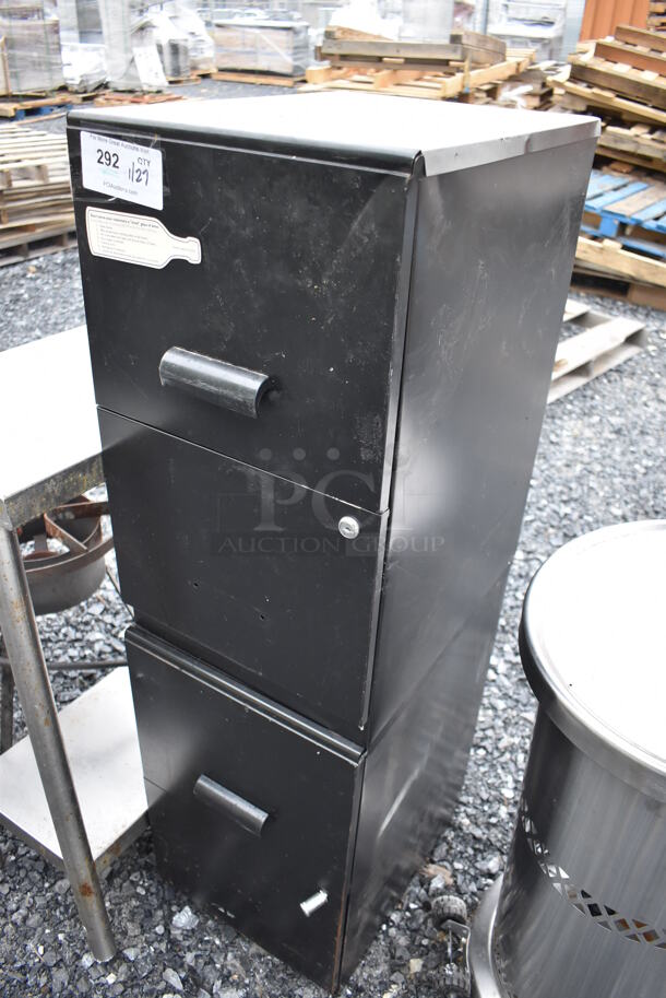 Black Metal 4 Drawer Filing Cabinet. 14.5x18.5x49.5 - Image 2 of 5