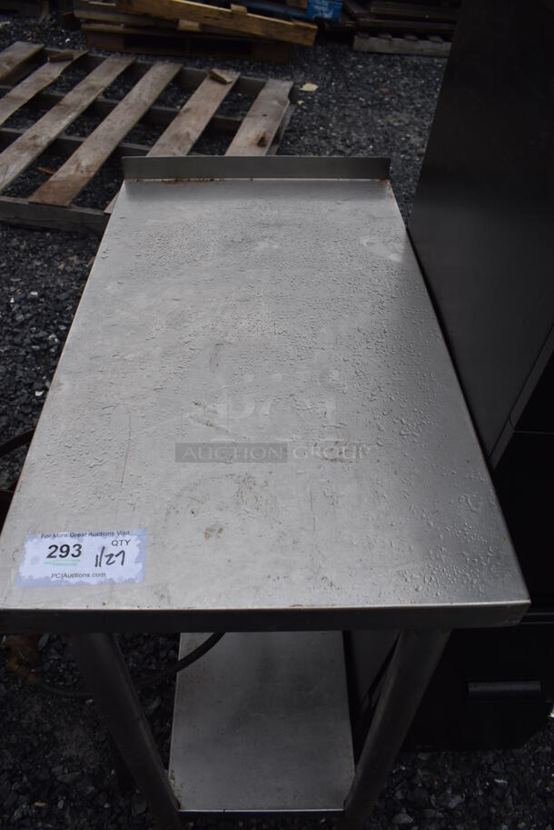 Stainless Steel Commercial Table w/ Back Splash and Under Shelf. 17x30x36 - Image 3 of 3