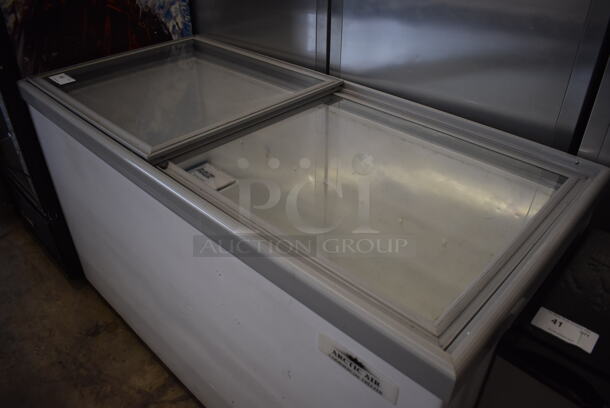 Arctic Air Metal Commercial Chest Freezer Merchandiser on Commercial Casters. 62x29x37. Tested and Working! - Image 2 of 7