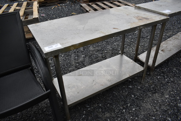 Stainless Steel Commercial Table w/ Under Shelf. 48x24x34
