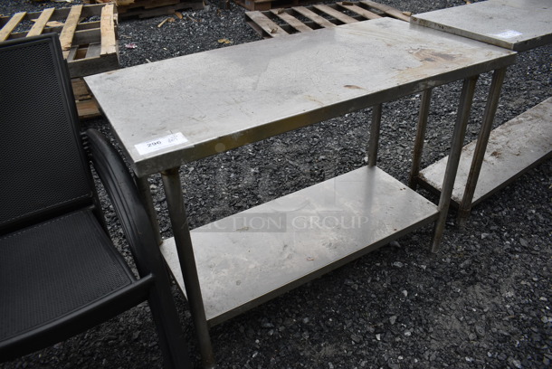 Stainless Steel Commercial Table w/ Under Shelf. 48x24x34 - Image 1 of 3