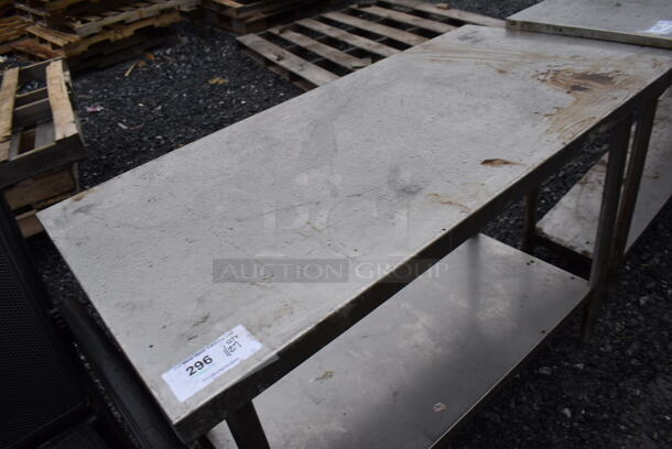 Stainless Steel Commercial Table w/ Under Shelf. 48x24x34 - Image 2 of 3