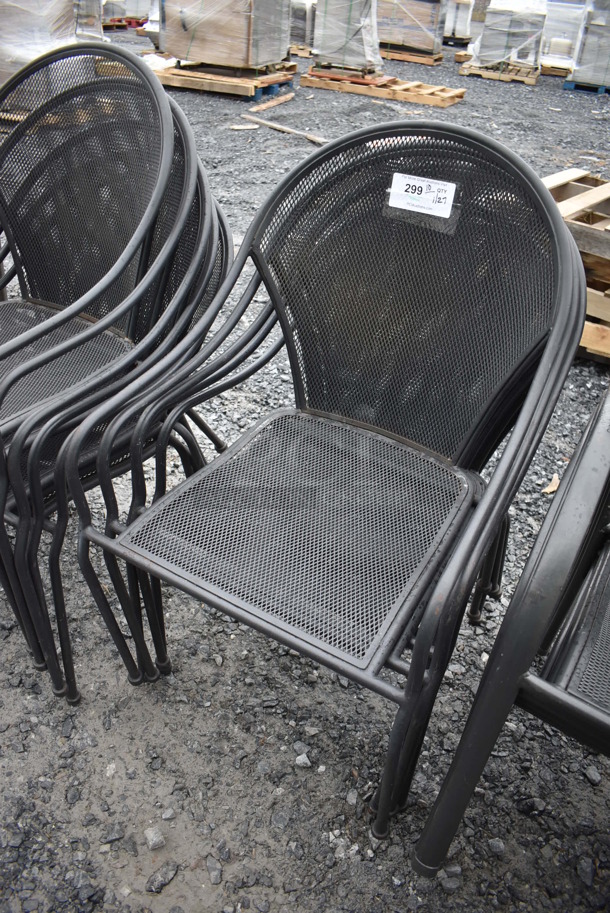 10 Black Metal Mesh Chair w/ Arm Rests. 22x24x34. 10 Times Your Bid! - Image 2 of 4
