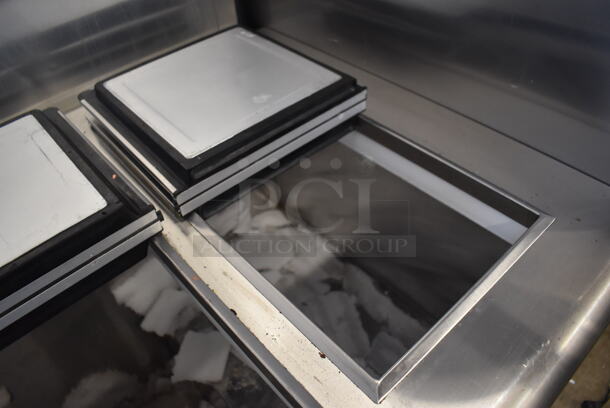 Stainless Steel Commercial Chest Freezer w/ 3 Center Hinge Lids. 67x31x38. Tested and Working! - Image 6 of 7