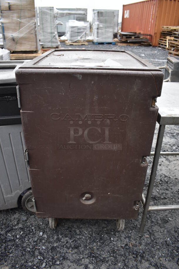 Cambro Brown Poly Food Carrying Case on Commercial Casters. 22x32x38 - Image 1 of 7