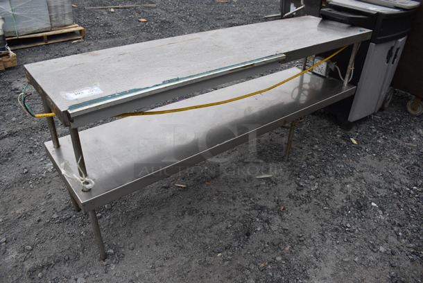Stainless Steel 2 Tier Over Shelf w/ Warming Strip. 69x18x30 - Image 2 of 6