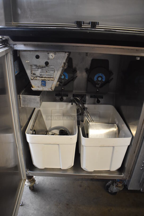Electro Freeze 88T-CMT-113 Stainless Steel Commercial Water Cooled Floor Style 2 Flavor w/ Twist Soft Serve Ice Cream Machine on Commercial Casters. 230 Volts, 1 Phase. 26x40x69 - Image 6 of 9