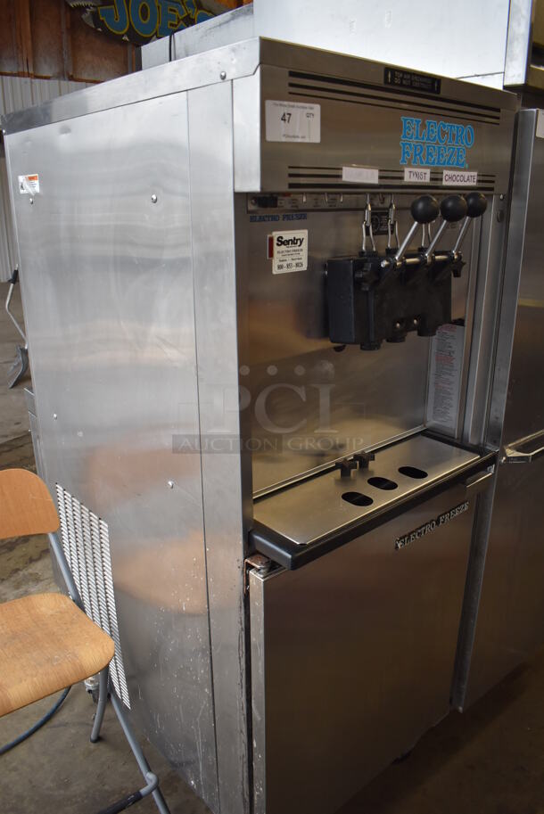 Electro Freeze 88T-CMT-113 Stainless Steel Commercial Water Cooled Floor Style 2 Flavor w/ Twist Soft Serve Ice Cream Machine on Commercial Casters. 230 Volts, 1 Phase. 26x40x69 - Image 8 of 9