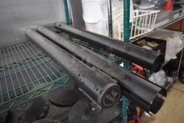ALL ONE MONEY! Lot of 6 Lancaster Table & Chair Black Stanchion Rods and Bases. 13x13x3, 3x3x34 - Image 3 of 5